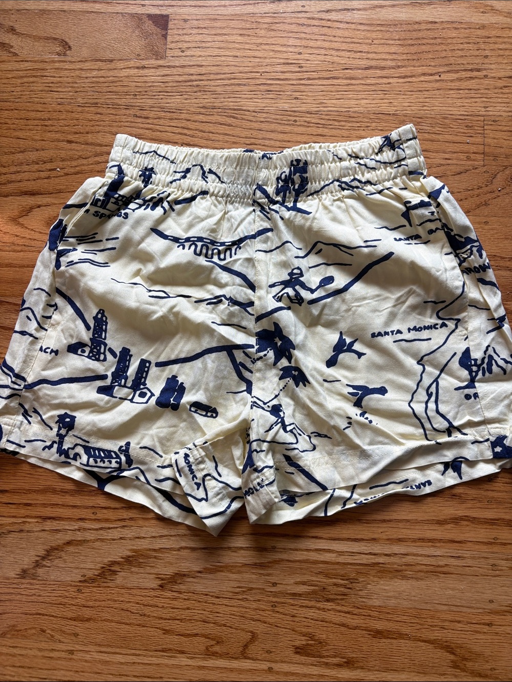 Vacation Shorts with Navy Coastal Print